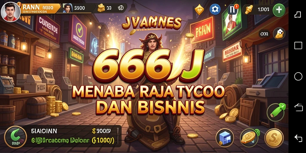 Screenshot utama 666J menampilkan gameplay Tycoon yang intens.