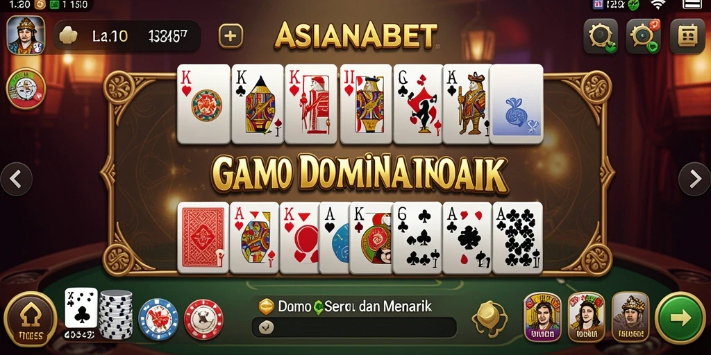 Screenshot utama ASIANABET menampilkan gameplay domino yang menegangkan.