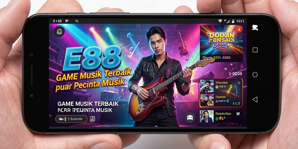 Screenshot gameplay E88 menampilkan pemain yang bersaing dalam game musik.