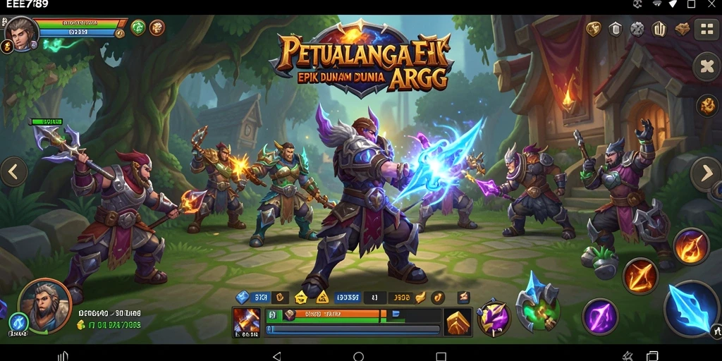 Tampilan gameplay EE789 yang epik dan menantang dalam dunia ARPG.
