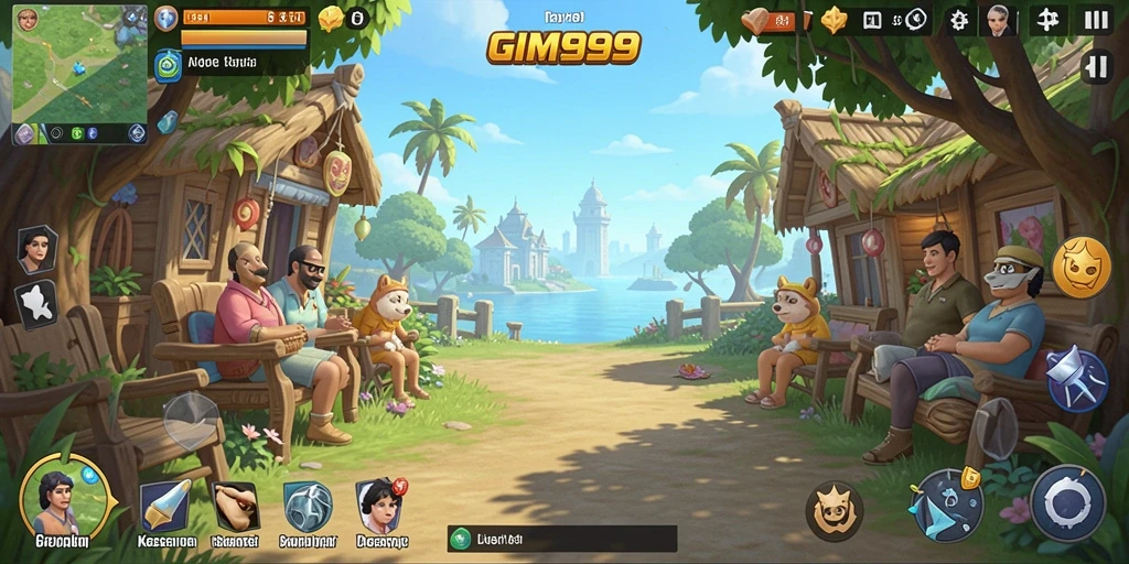 Screenshot gameplay GIM999 dengan grafis cerah dan menyenangkan.