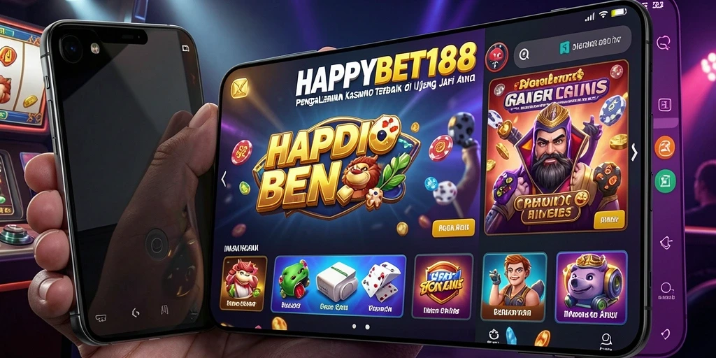 Screenshot utama <strong>HAPPYBET188</strong> menampilkan gameplay kasino yang menarik.