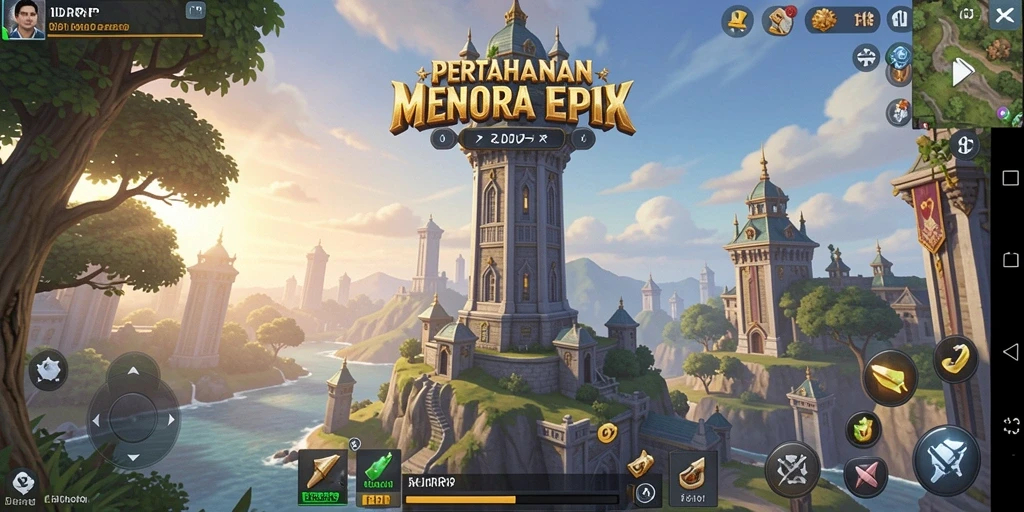 Gambaran gameplay menara strategi yang seru dan mengasyikkan.