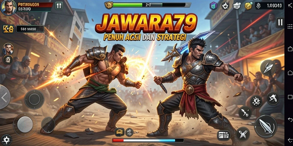 Gameplay seru di JAWARA79 saat pertarungan berlangsung.