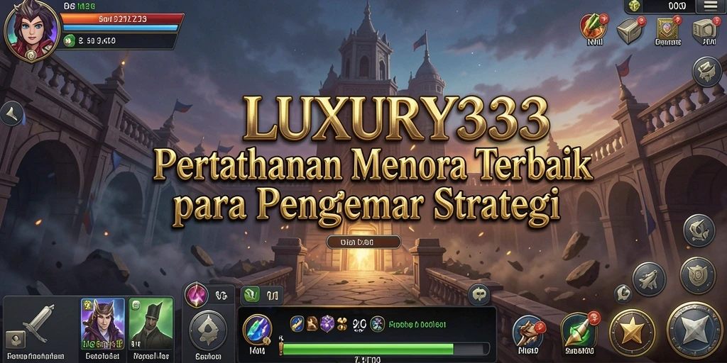 Tampilan strategis menara dalam gameplay Tower Defense
