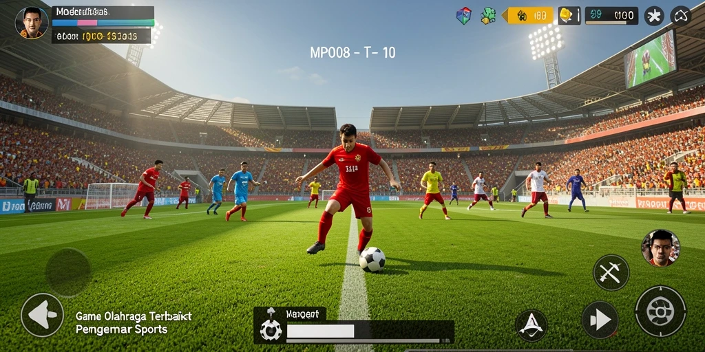 Tampilan gameplay MPO08 dengan aksi olahraga seru.