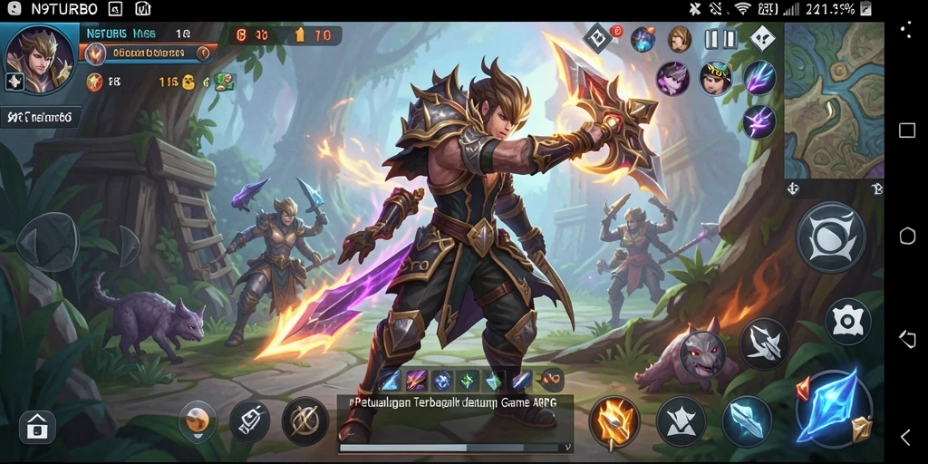 Tampilan gameplay epik dari N9TURBO dalam dunia ARPG yang penuh aksi.