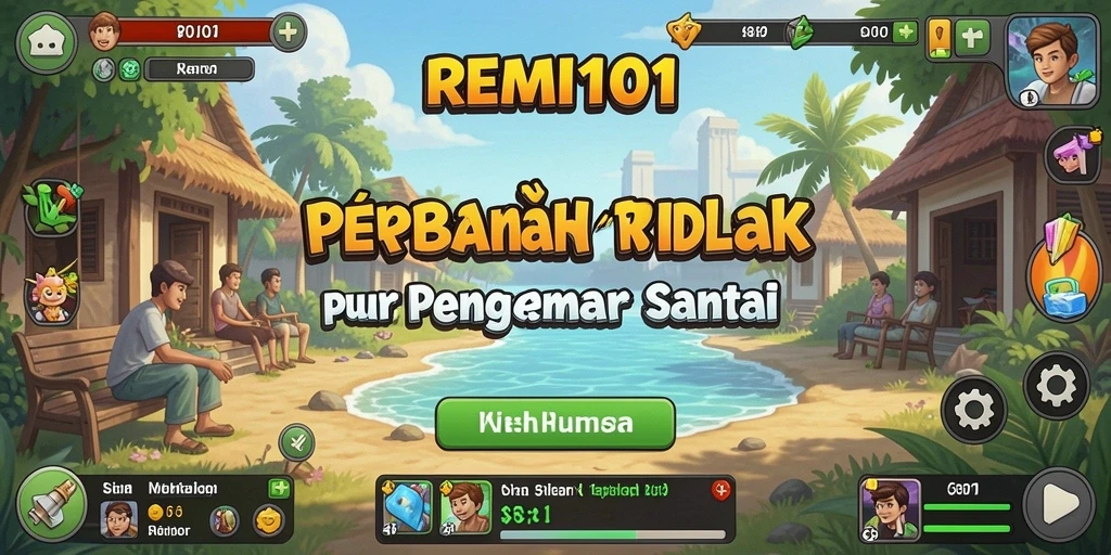 Tampilan gameplay REMI101 yang sederhana dan menghibur.