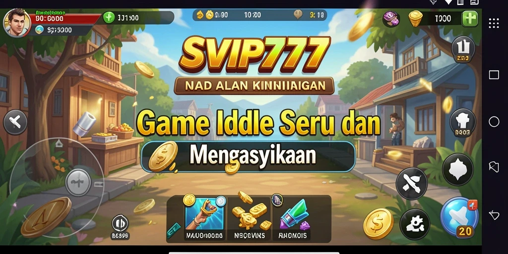 Screenshot gameplay SVIP777 menampilkan karakter yang beraksi dalam mode Idle.