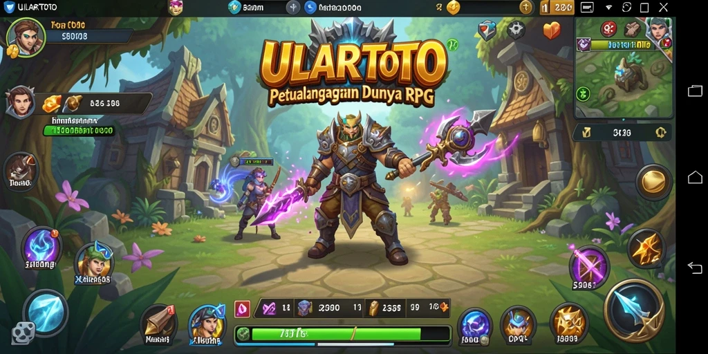 Tangkapan layar ULARTOTO menampilkan visual menawan dalam pertempuran RPG.